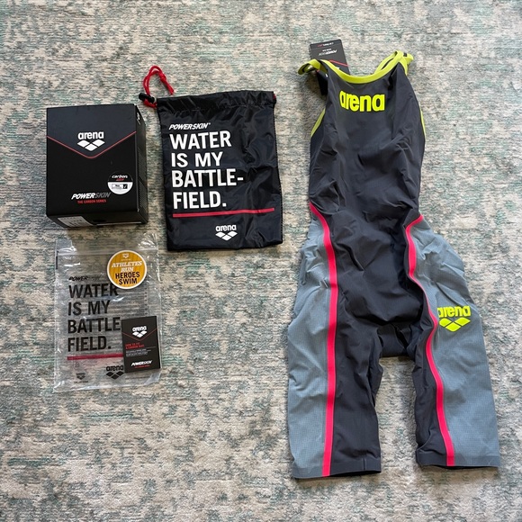 Arena POWERSKIN CARBON ULTRA open back Dark grey-fluo